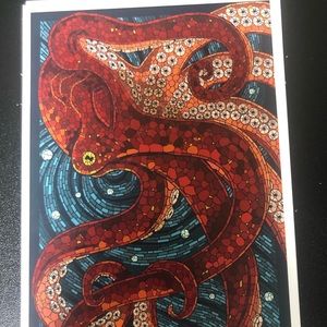 Lantern Press, Octopus, Paper Mosaic, Postcard